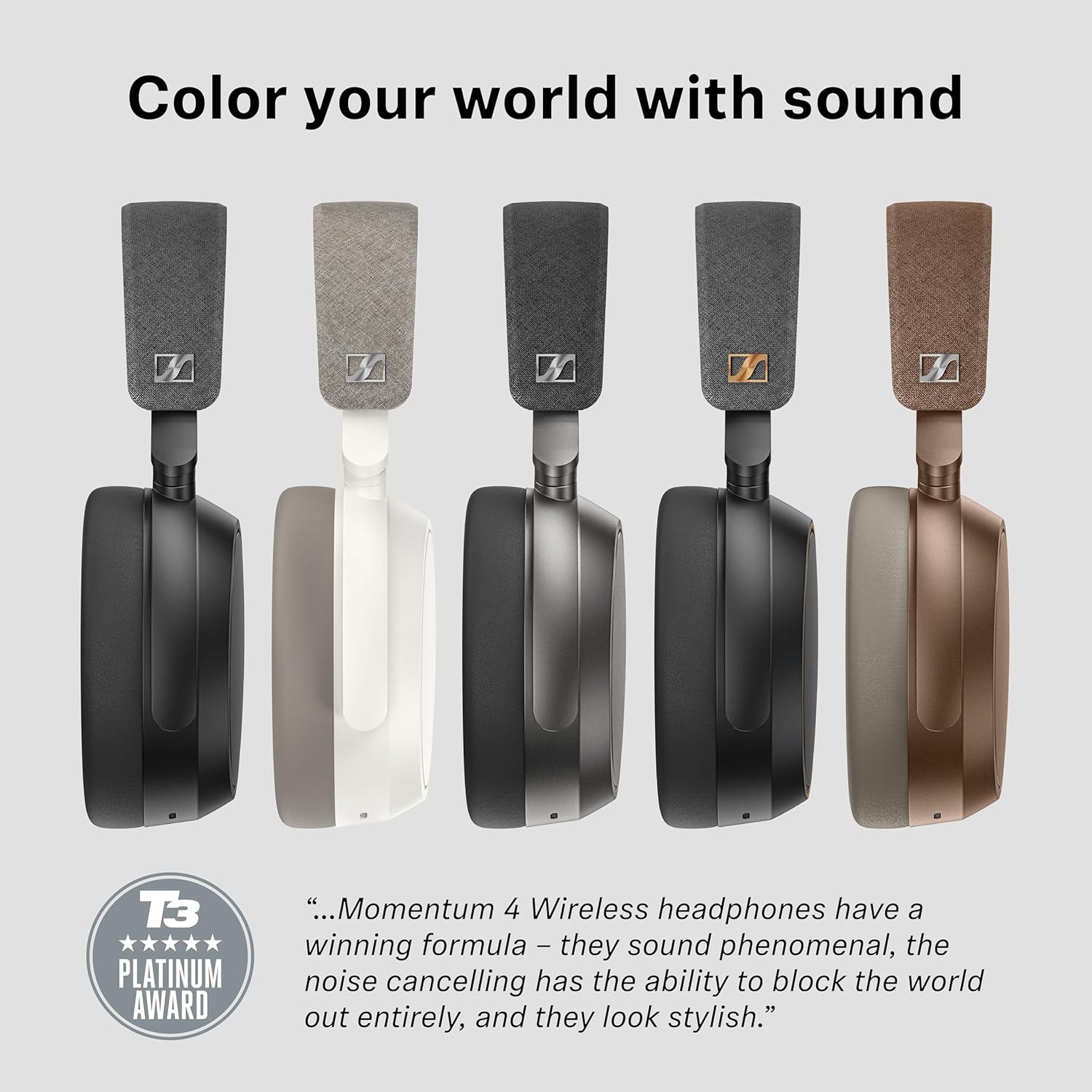 SENNHEISER MOMENTUM 4 WIRELESS OVER-EAR BLUETOOTH HEADPHONES WITH ANC, 60H PLAYTIME, GRAPHITE