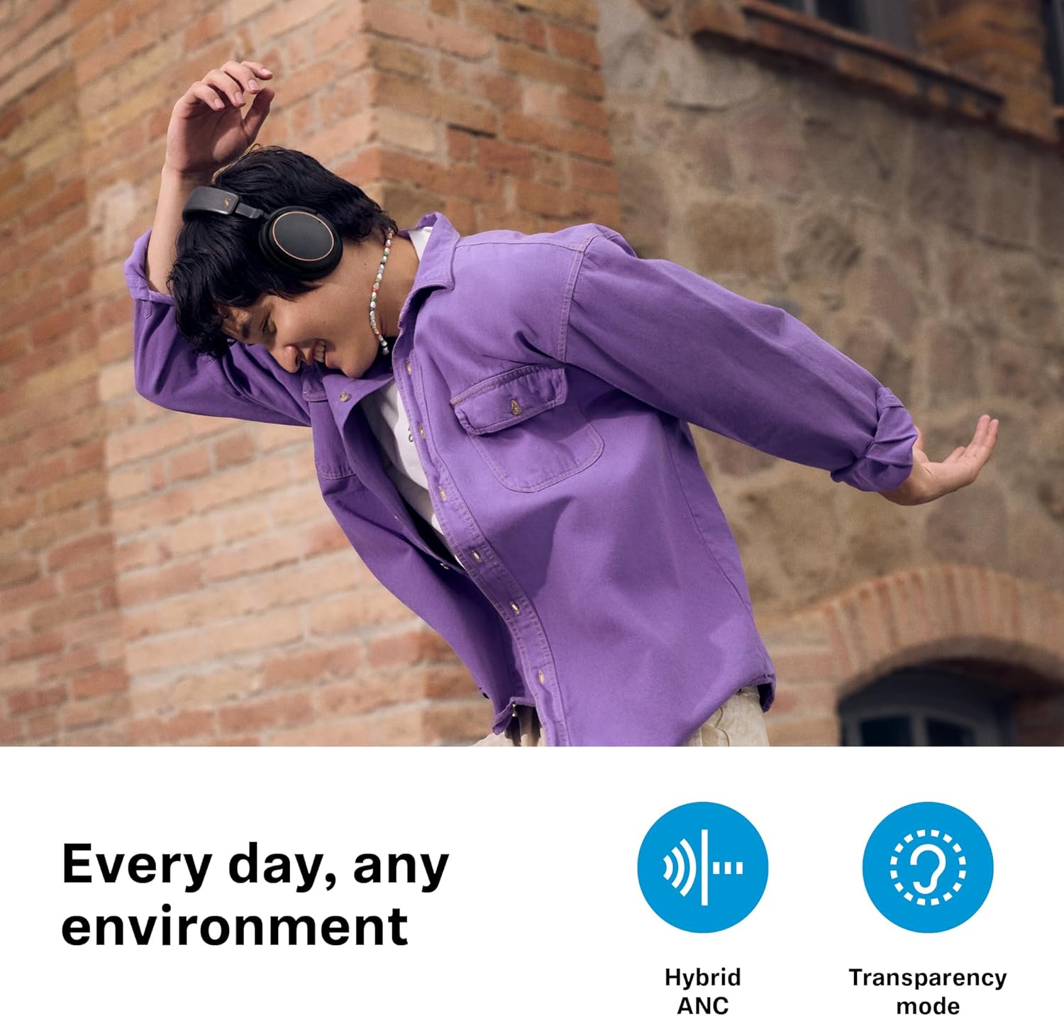 SENNHEISER ACCENTUM WIRELESS BLUETOOTH HEADPHONES WITH 50H BATTERY, ANC, CLEAR CALLS - BLACK COPPER