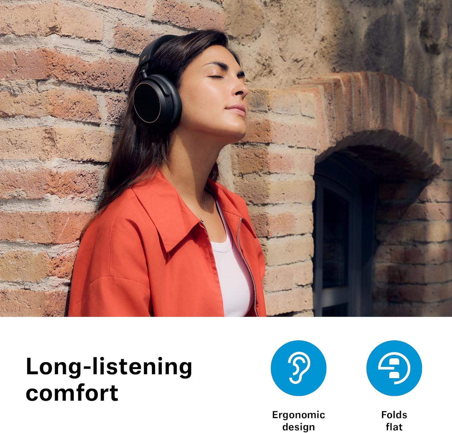 SENNHEISER ACCENTUM WIRELESS BLUETOOTH HEADPHONES WITH 50H BATTERY, ANC, CLEAR CALLS - BLACK COPPER