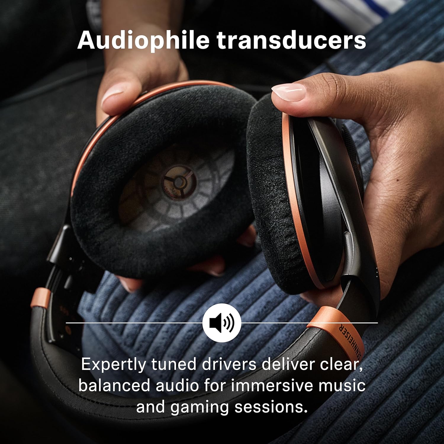 SENNHEISER HD 505 WIRED OVER-EAR HEADPHONES COPPER EDITION TRANSPARENT SOUND, BASS, COMFORT