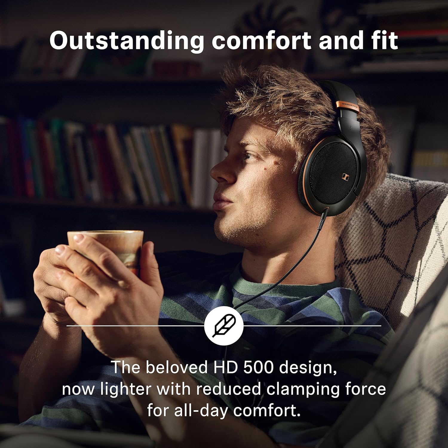 SENNHEISER HD 505 WIRED OVER-EAR HEADPHONES COPPER EDITION TRANSPARENT SOUND, BASS, COMFORT