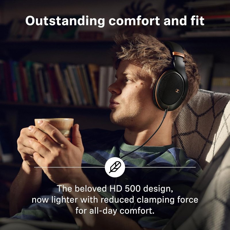 SENNHEISER HD 505 WIRED OVER-EAR HEADPHONES COPPER EDITION TRANSPARENT SOUND, BASS, COMFORT