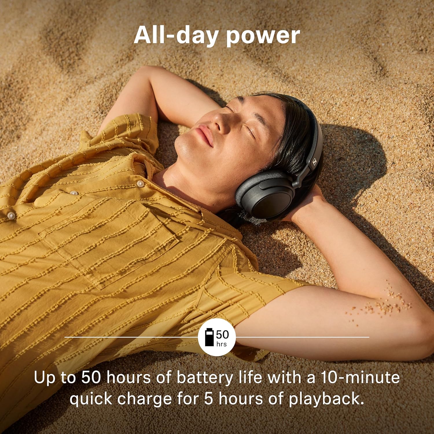 SENNHEISER ACCENTUM PLUS WIRELESS BLUETOOTH OVER-EAR HEADPHONES WITH NOISE CANCELLING 50HR PLAYTIME