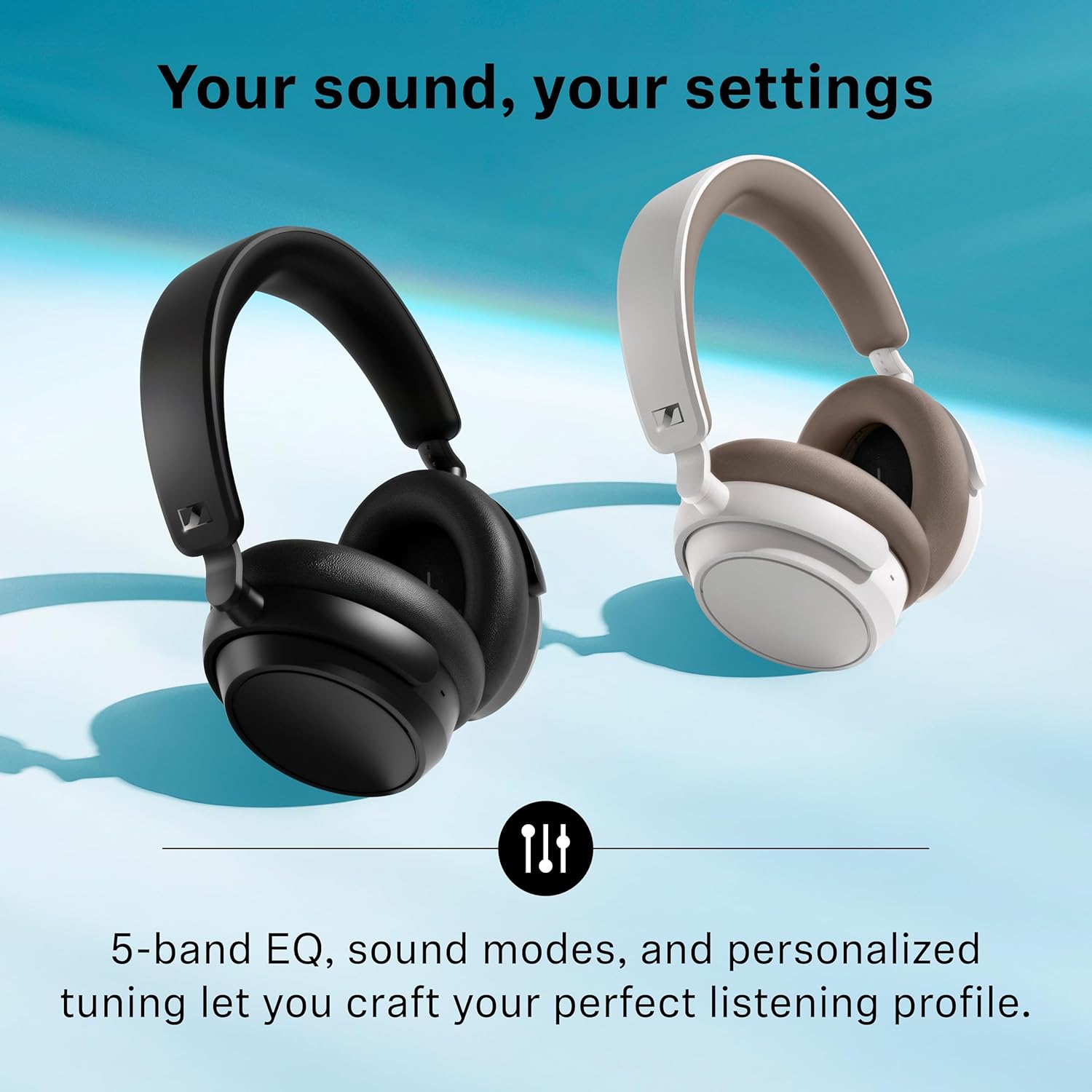 SENNHEISER ACCENTUM PLUS WIRELESS BLUETOOTH OVER-EAR HEADPHONES WITH NOISE CANCELLING 50HR PLAYTIME