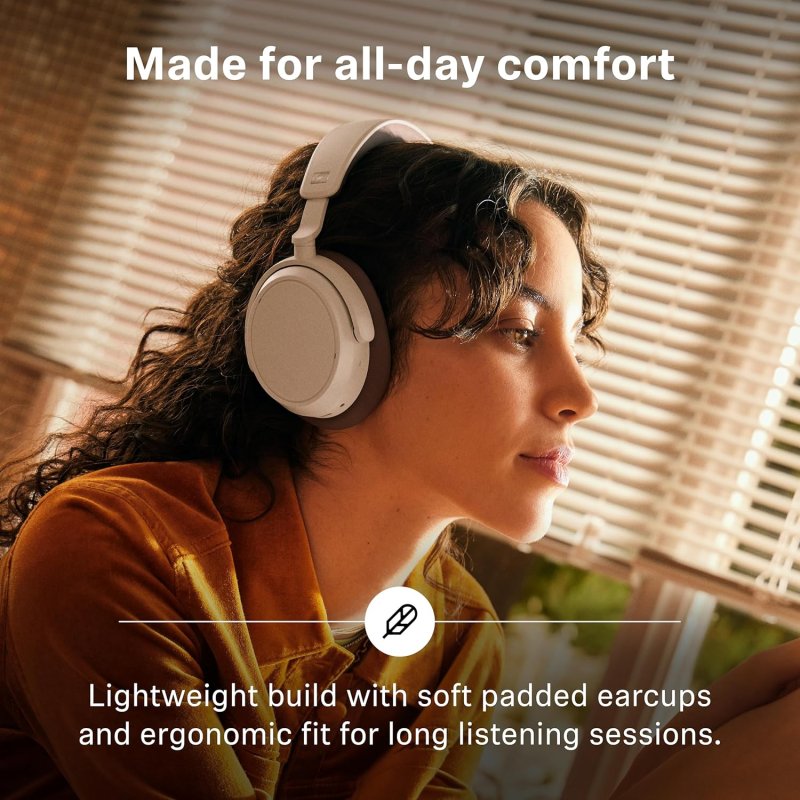 SENNHEISER ACCENTUM PLUS WIRELESS BLUETOOTH OVER-EAR HEADPHONES WITH NOISE CANCELLING 50HR PLAYTIME