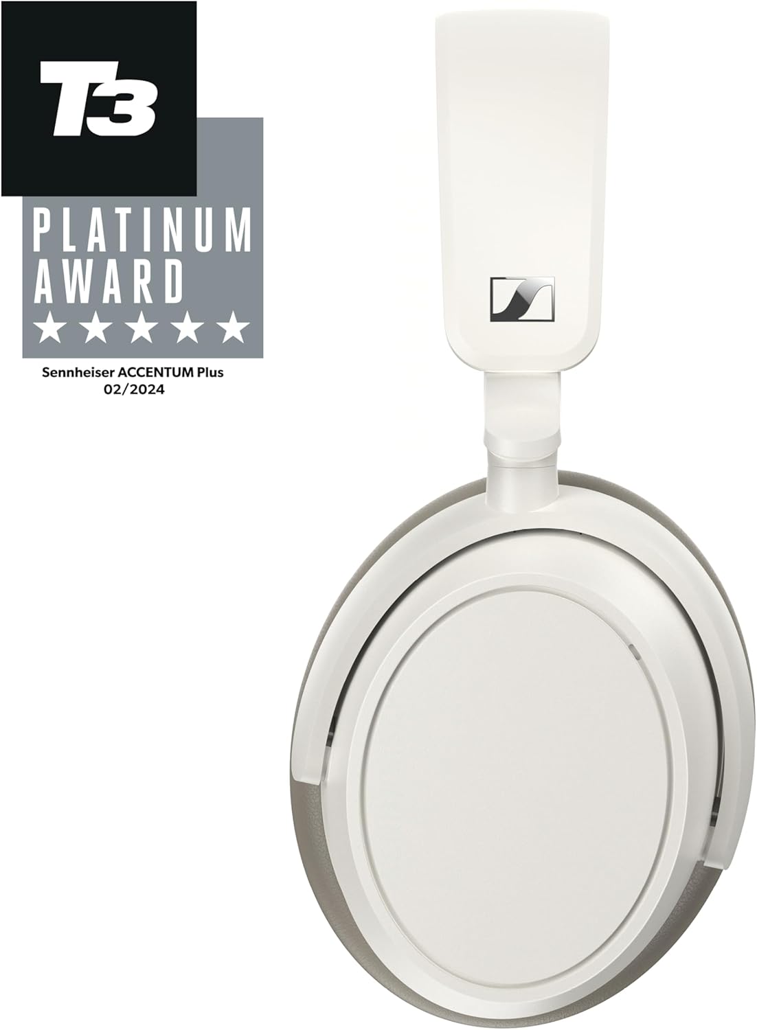 SENNHEISER ACCENTUM PLUS WIRELESS BLUETOOTH NOISE CANCELLING HEADPHONES WHITE, 50HR PLAYTIME
