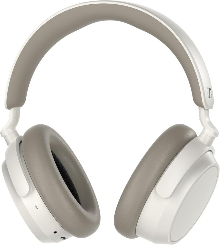 SENNHEISER ACCENTUM PLUS WIRELESS BLUETOOTH NOISE CANCELLING HEADPHONES WHITE, 50HR PLAYTIME