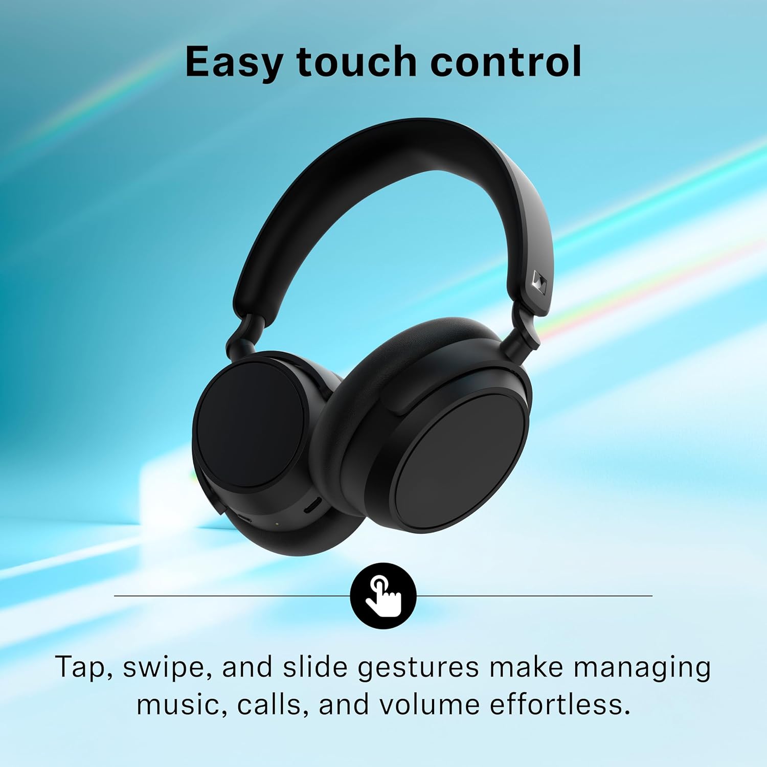 SENNHEISER ACCENTUM PLUS WIRELESS BLUETOOTH NOISE CANCELLING HEADPHONES WHITE, 50HR PLAYTIME