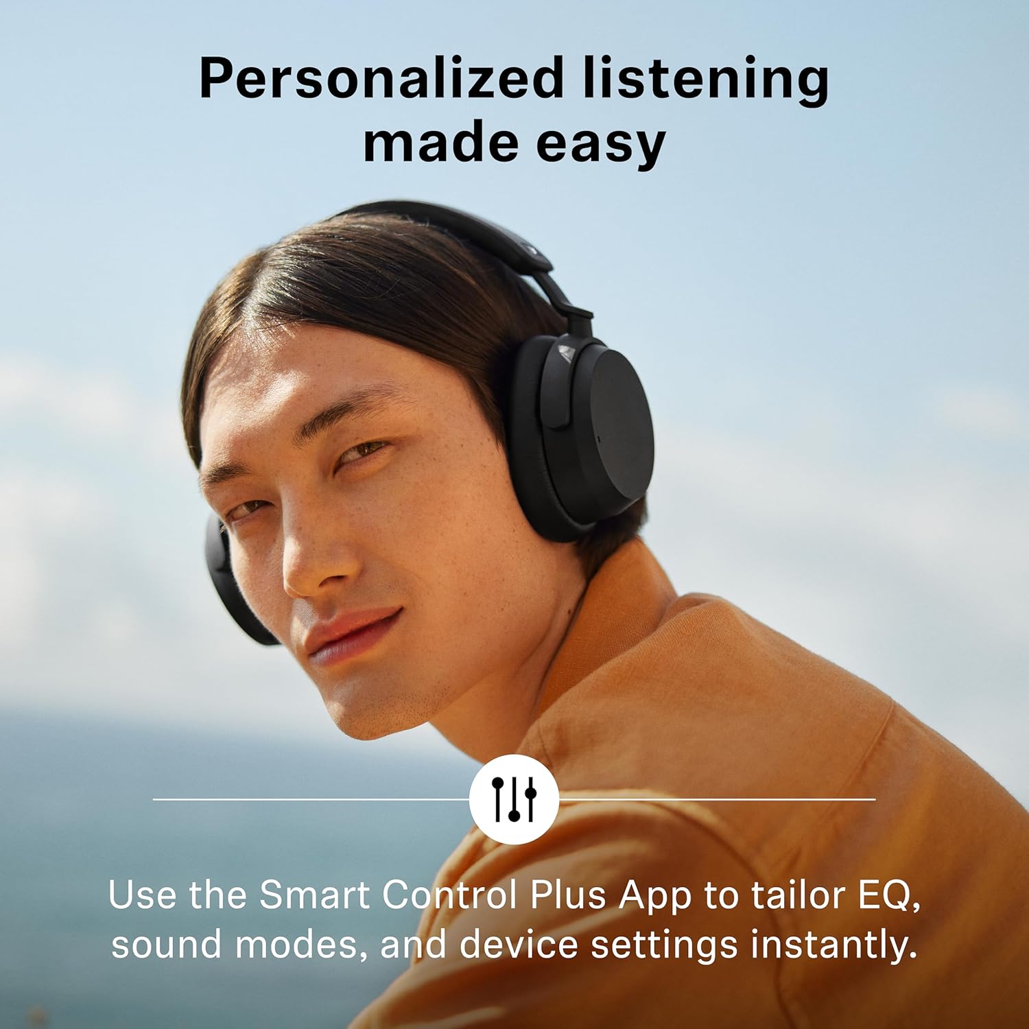 SENNHEISER ACCENTUM WIRELESS BLUETOOTH HEADPHONES WITH HYBRID ANC, 50H BATTERY, WHITE