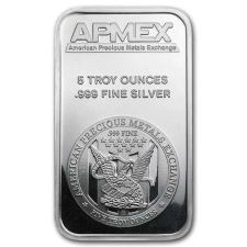 APMEX 5 OZ SILVER BAR .999 FINE
