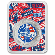 APMEX COCA-COLA® 1 OZ SILVER COLORIZED AMERICANA (IN TEP)