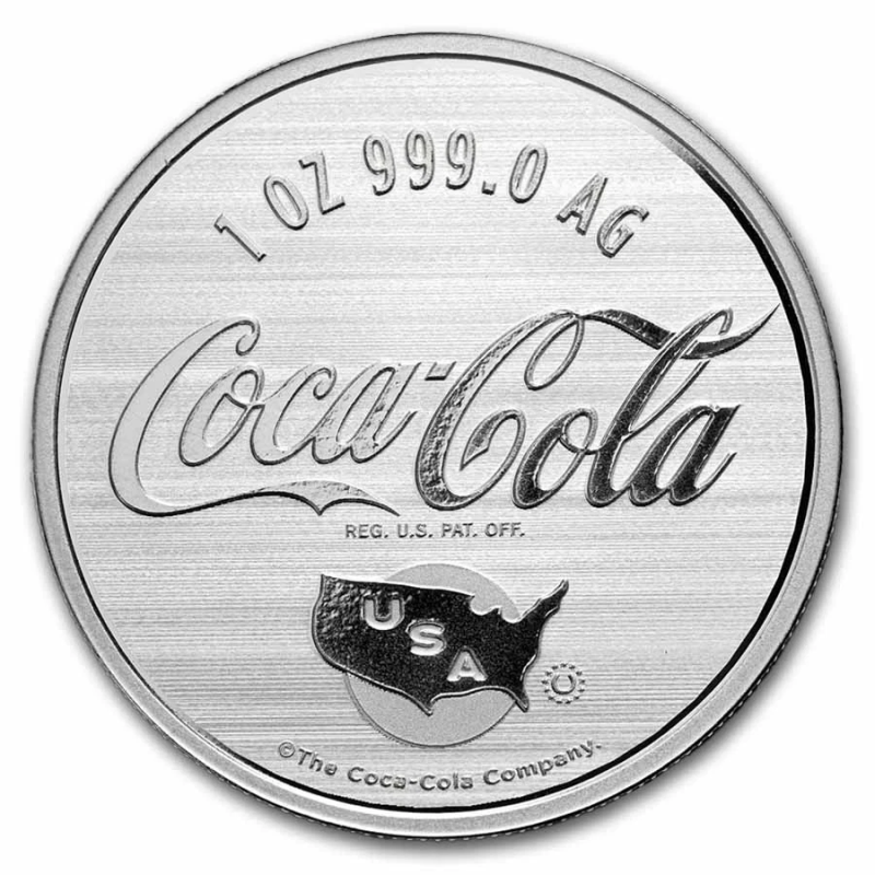 APMEX COCA-COLA® 1 OZ SILVER COLORIZED AMERICANA (IN TEP)