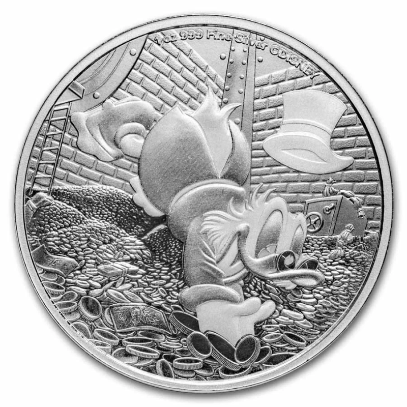APMEX 2025 NIUE 1 OZ SILVER DISNEY'S SCROOGE MCDUCK BU