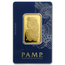 APMEX 1 OZ GOLD BAR PAMP SUISSE LADY FORTUNA VERISCAN (IN ASSAY) .9999 FINE