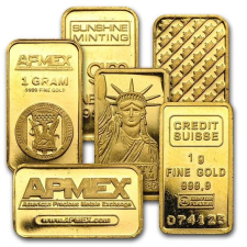 APMEX 1 GRAM GOLD BAR - SECONDARY MARKET .9999 FINE GOLD - DESIGN VARIES