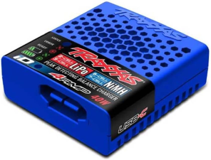 TRAXXAS 40W USB-C MULTI-CHEMISTRY BALANCE BATTERY CHARGER - BLUE