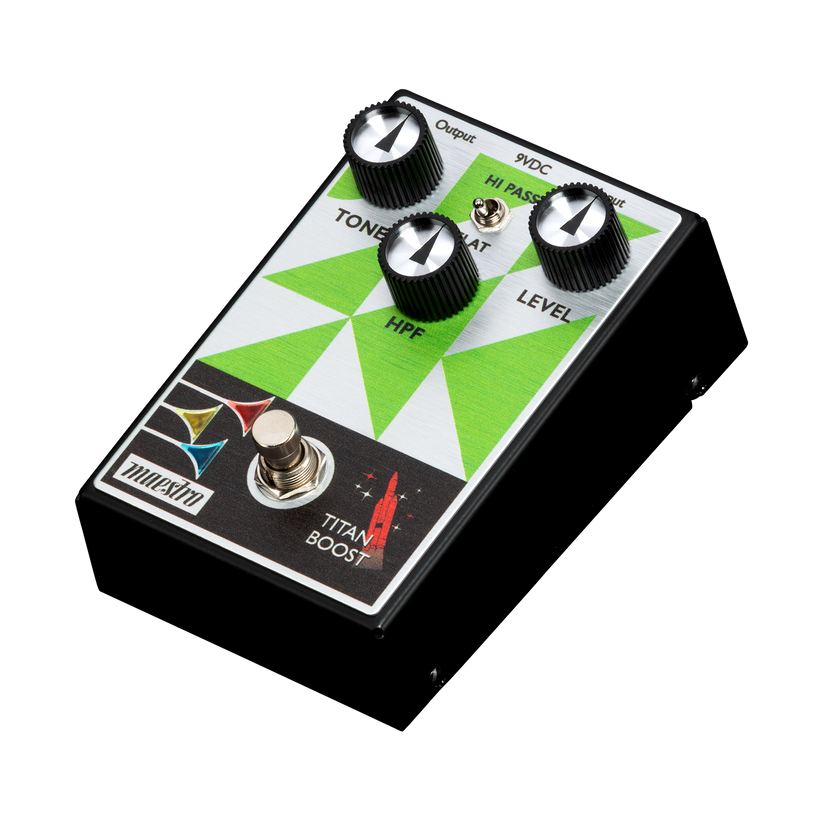 GIBSON MAESTRO TITAN BOOST BOOST PEDAL WITH 25DB OF BOOST WITH HIGH-PASS FILTER, TONE CONTROL, AND LEVEL CONTROL