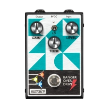 GIBSON MAESTRO RANGER OVERDRIVE EFFECTS PEDAL ALL-ANALOG OVERDRIVE PEDAL WITH GAIN, LEVEL, AND TONE CONTROLS WITH HI AND LO MODES