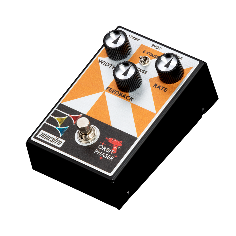 GIBSON MAESTRO ORBIT PHASER ALL-ANALOG PHASER PEDAL WITH 4-STAGE AND 6-STAGE MODES AND A THREE-CONTROL LAYOUT