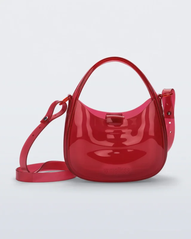 MELISSA MIRROR BAG HANDBAGS  TRANSPARENT RED