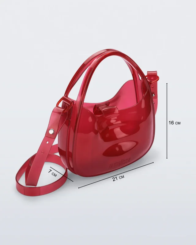MELISSA MIRROR BAG HANDBAGS  TRANSPARENT RED