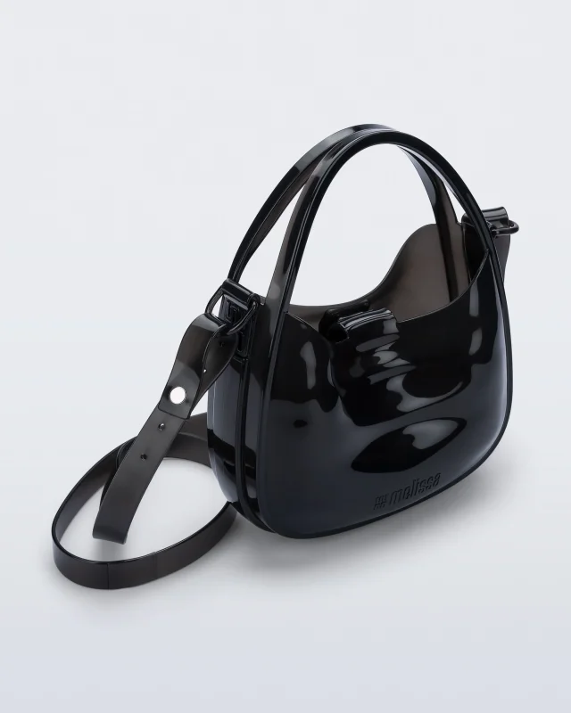 MELISSA MIRROR BAG HANDBAGS  TRANSPARENT BLACK