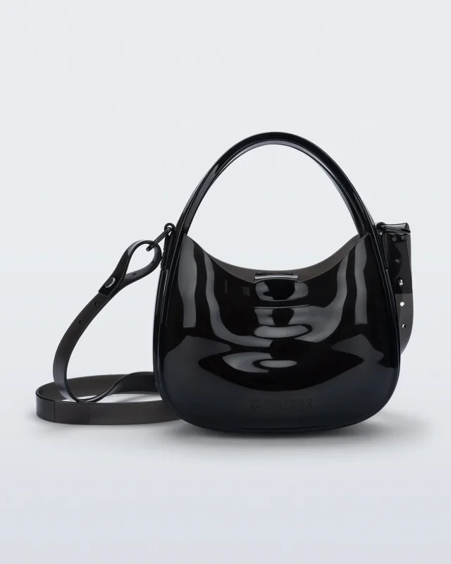 MELISSA MIRROR BAG HANDBAGS  TRANSPARENT BLACK