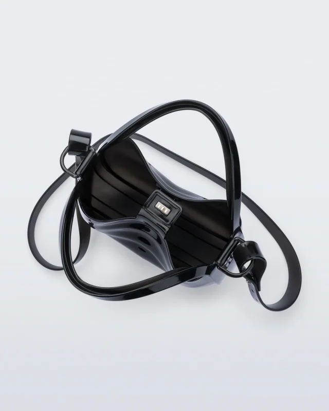 MELISSA MIRROR BAG HANDBAGS  TRANSPARENT BLACK