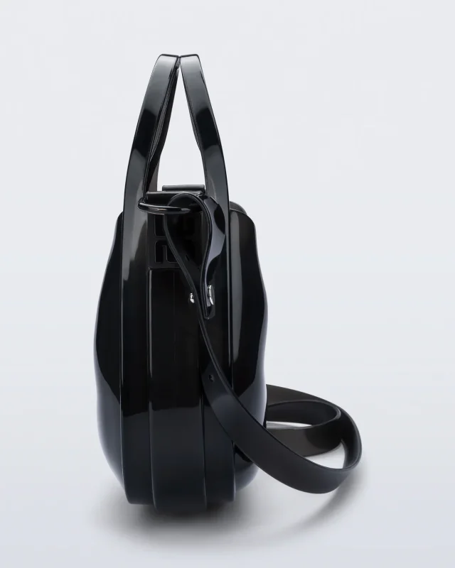 MELISSA MIRROR BAG HANDBAGS  TRANSPARENT BLACK
