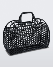MELISSA REFRACTION BAG HANDBAGS  BLACK