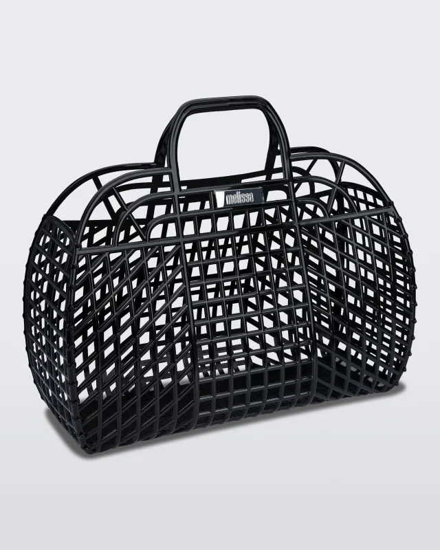 MELISSA REFRACTION BAG HANDBAGS  BLACK