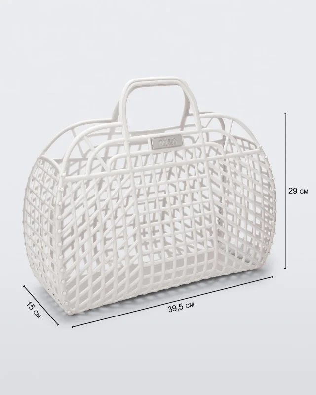 MELISSA REFRACTION BAG HANDBAGS  WHITE