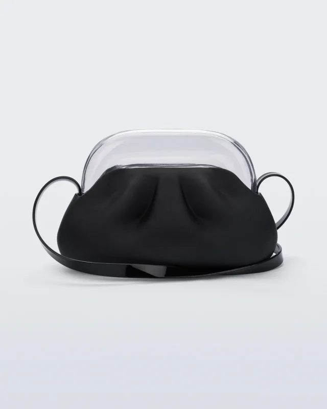 MELISSA GLASS BAG HANDBAGS  BLACK/CLEAR