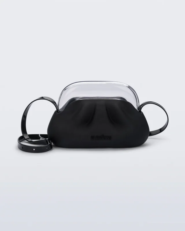 MELISSA GLASS BAG HANDBAGS  BLACK/CLEAR