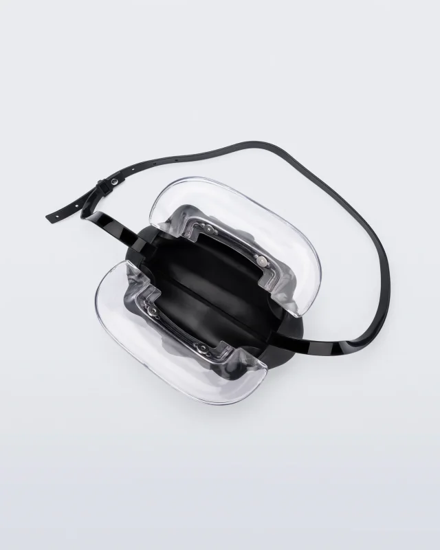 MELISSA GLASS BAG HANDBAGS  BLACK/CLEAR