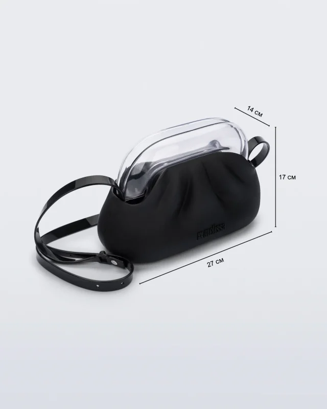 MELISSA GLASS BAG HANDBAGS  BLACK/CLEAR