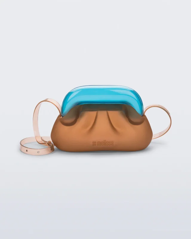 MELISSA GLASS BAG HANDBAGS  ORANGE/BLUE
