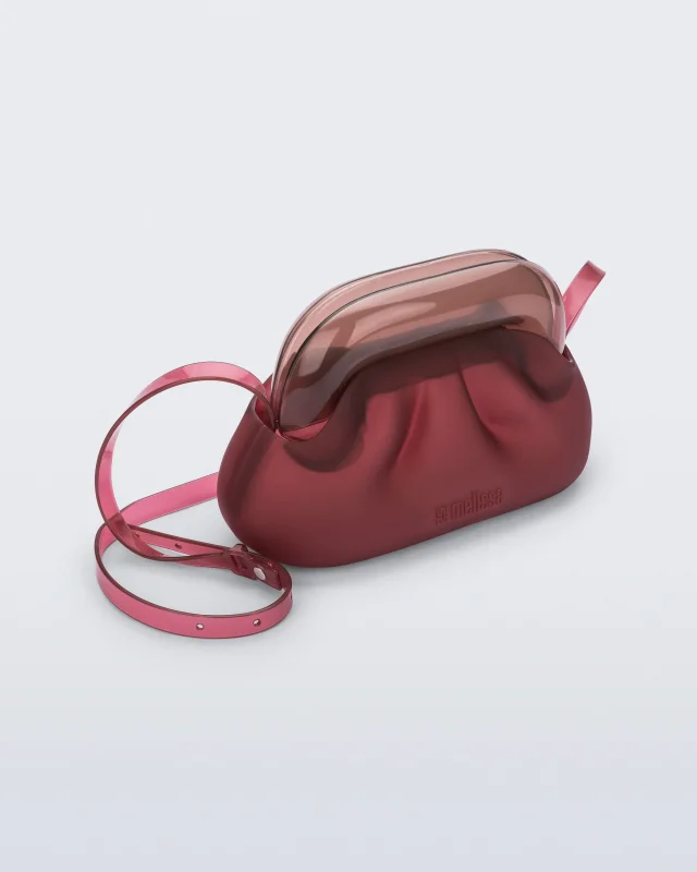MELISSA GLASS BAG HANDBAGS  RED/BROWN