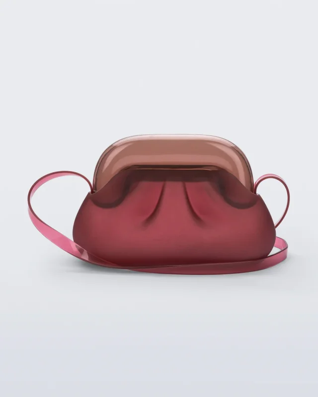 MELISSA GLASS BAG HANDBAGS  RED/BROWN