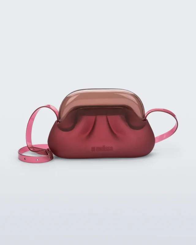 MELISSA GLASS BAG HANDBAGS  RED/BROWN