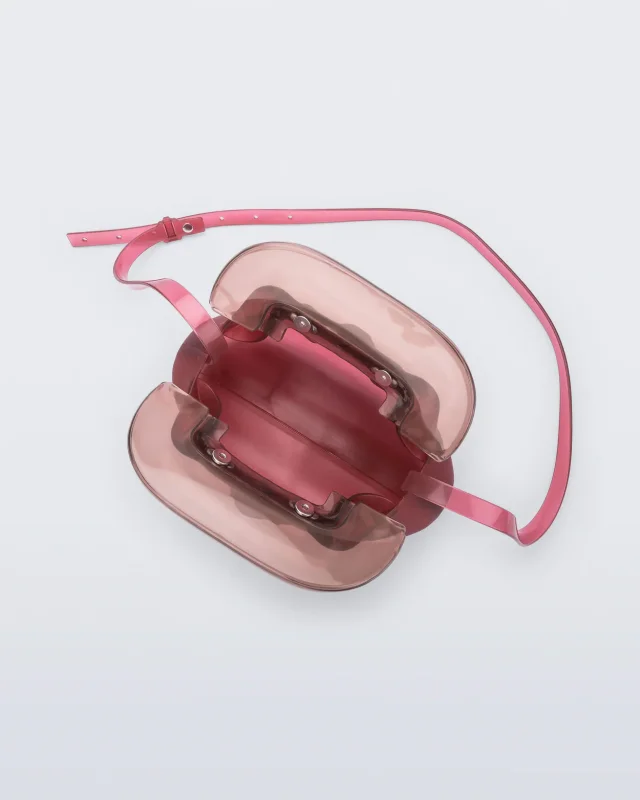 MELISSA GLASS BAG HANDBAGS  RED/BROWN