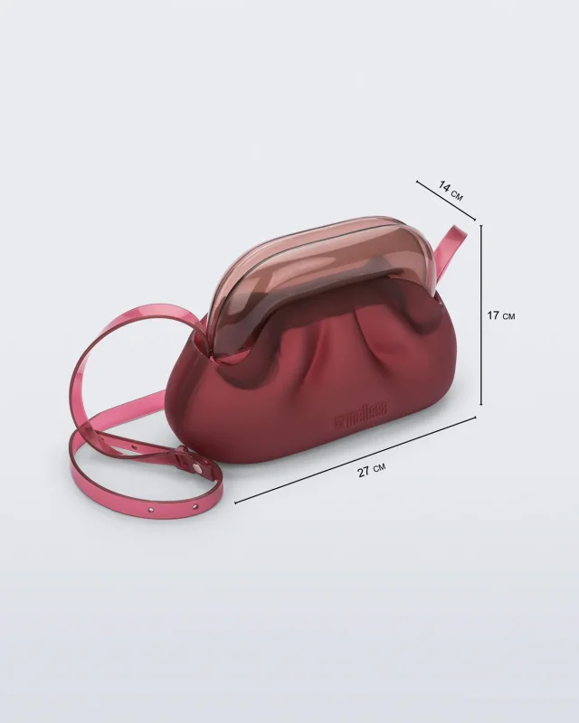 MELISSA GLASS BAG HANDBAGS  RED/BROWN