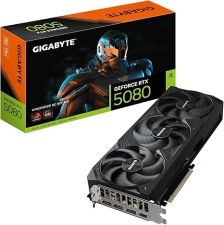 GIGABYTE GEFORCE RTX 5080 WINDFORCE OC SFF 16G GRAPHICS CARD, WINDFORCE COOLING SYSTEM, 16GB 256-BIT GDDR7, GV-N5080WF3OC-16GD VIDEO CARD COMATIBLE WITH DESKTOP-WINDFORCE OC-RTX5080