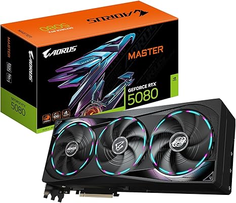 GIGABYTE GEFORCE RTX 5080 GAMING OC 16G GRAPHICS CARD, WINDFORCE COOLING SYSTEM, 16GB 256-BIT GDDR7, GV-N5080GAMING OC-16GD VIDEO CARD-GAMING RTX5080