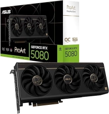 ASUS PROART NVIDIA GEFORCE RTX™ 5080 16GB GDDR7 OC EDITION GRAPHICS CARD (PCIE® 5.0, USB TYPE-C®, HDMI®/DP 2.1, 2.5-SLOT, SFF READY, AXIAL-TECH FANS, VAPOR CHAMBER)- RTX5080|OC