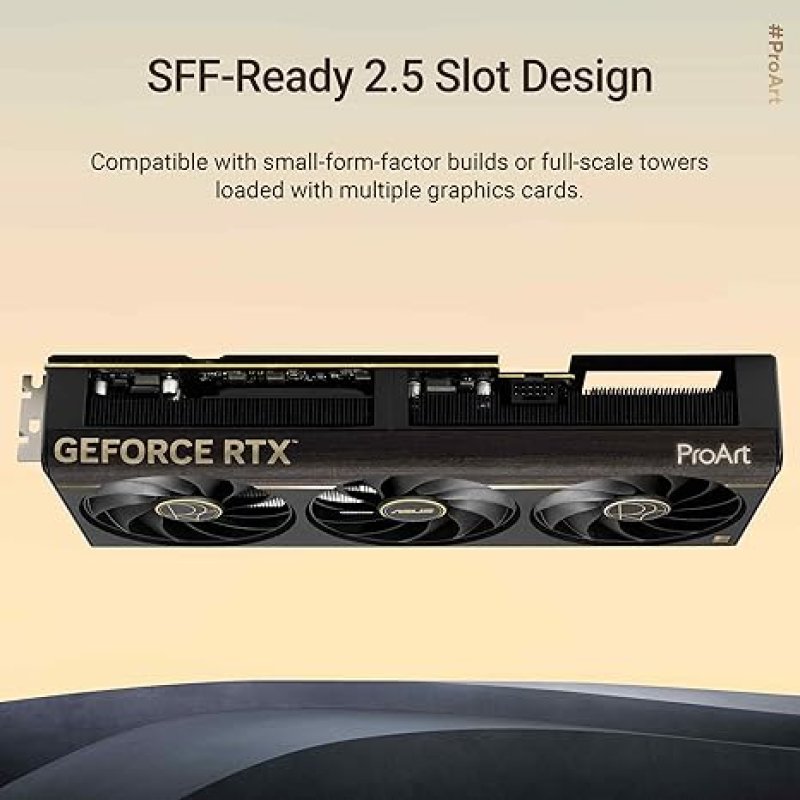 ASUS PROART NVIDIA GEFORCE RTX™ 5080 16GB GDDR7 OC EDITION GRAPHICS CARD (PCIE® 5.0, USB TYPE-C®, HDMI®/DP 2.1, 2.5-SLOT, SFF READY, AXIAL-TECH FANS, VAPOR CHAMBER), PROART-RTX5080|OC