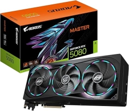 GIGABYTE AORUS GEFORCE RTX 5080 MASTER 16G GRAPHICS CARD, WINDFORCE COOLING SYSTEM, 16GB 256-BIT GDDR7, GV-N5080AORUS M-16GD VIDEO CARD-AORUS- RTX5080
