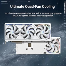ASUS ROG ASTRAL NVIDIA GEFORCE RTX™ 5080 16GB GDDR7 WHITE OC EDITION - QUAD-FAN GAMING GRAPHICS CARD DELIVERING UNPRECEDENTED AIRFLOW AND AIR PRESSURE FOR OPTIMAL PERFORMANCE- ROG ASTRAL-RTX5080|OC|WHITE