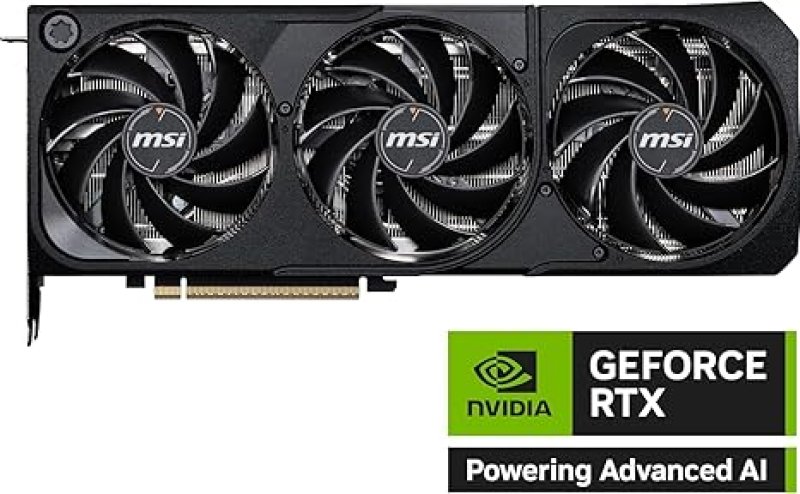 MSI GAMING RTX 5080 16G VENTUS 3X OC BLACK GRAPHICS CARD (16GB GDDR7, 256-BIT, EXTREME CLOCK 2640 MHZ, DISPLAYPORT X 3 2.1A, HDMI 2.1B, NVIDIA BLACKWELL ARCHITECTURE)