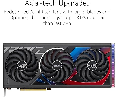 ASUS ROG STRIX GEFORCE RTX 4070 TI SUPER OC EDITION GAMING GRAPHICS CARD (PCIE 4.0, 16GB GDDR6X, DLSS 3, HDMI 2.1A, DISPLAYPORT 1.4A, MASSIVE VENTED BACKPLATE, POWER SENSING, AURA SYNC)-ROG STRIX-RTX4070TI SUPER|OC